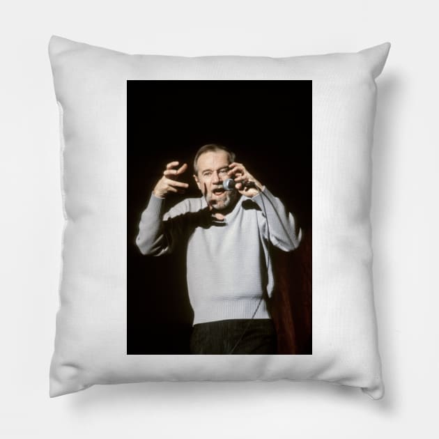 George Carlin Photograph Pillow by Concert Photos