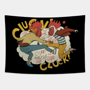 A Cluckin' Cock Fight Tapestry