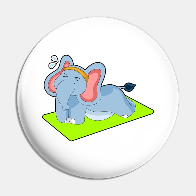 Elephant Fitness Pushup Pin by Markus Schnabel