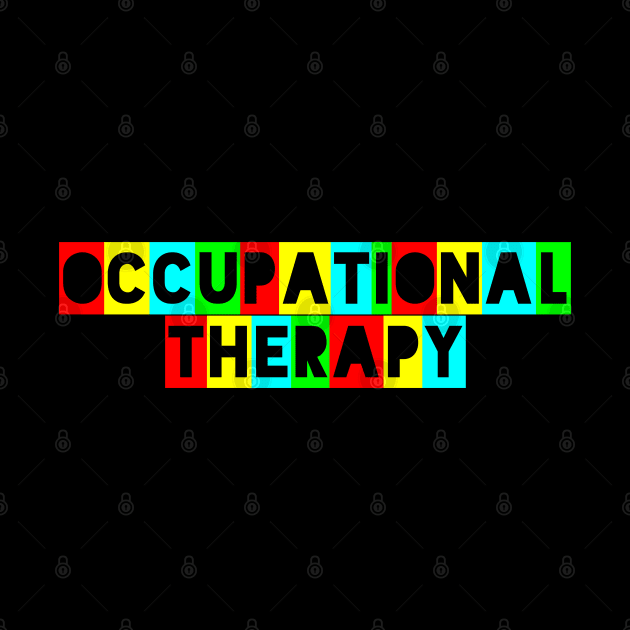 Colorful Occupational Therapy Text Design by docferds