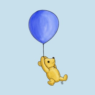 Winnie the Pooh and the big blue balloon T-Shirt