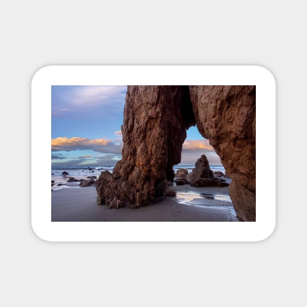 Sea Arch El Matador State Beach Magnet by RhysDawson