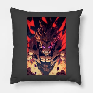 Anime Demon hero Ascending from Hell Pillow