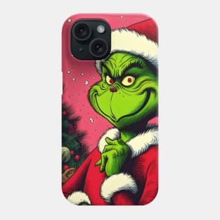 Whimsical Holidays: Grinch-Inspired Artwork and Festive Delights Phone Case