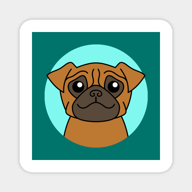 Cute Pug Magnet by AnitaValle