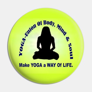 Make YOGA - A Way Of Life - Yellow Wall Art. Pin