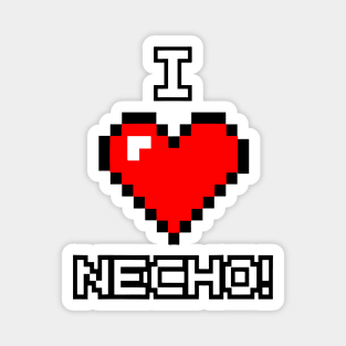 I Love Necho System 8 Bit Heart Magnet