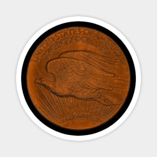 USA Twenty Dollars Coin in Orange Magnet