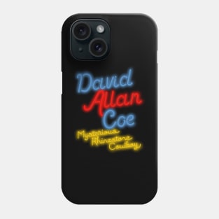 David Allan Coe Mysterious Rhinestone Cowboy Neon Phone Case