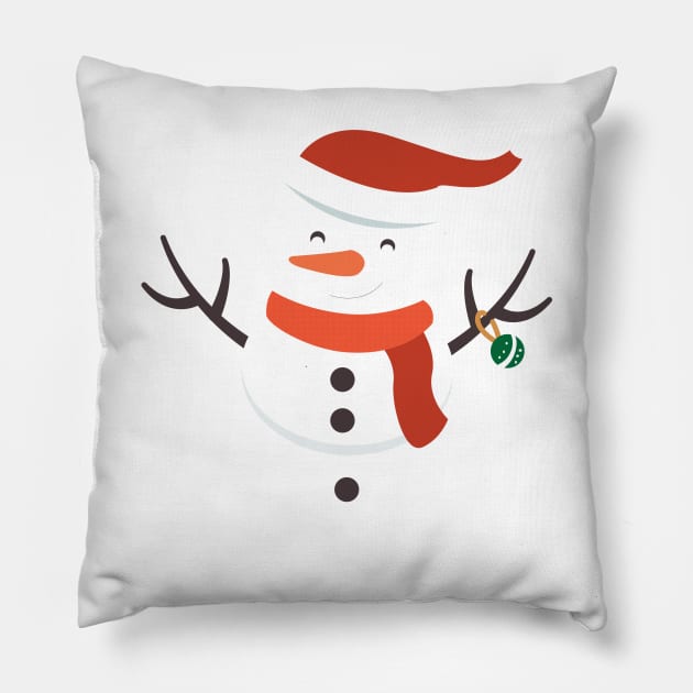 Festive Frosty Pillow by imlying