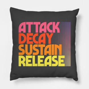 ADSR/ Attack, Decay, Sustain, Release Synthesizer Design Pillow