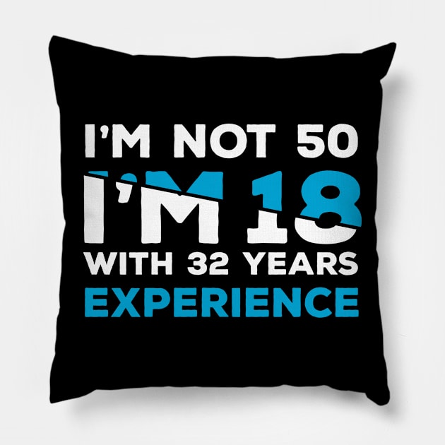 50 years old birthday gift Pillow by GrafiqueDynasty