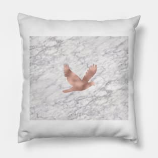 Rose gold marble dove Pillow