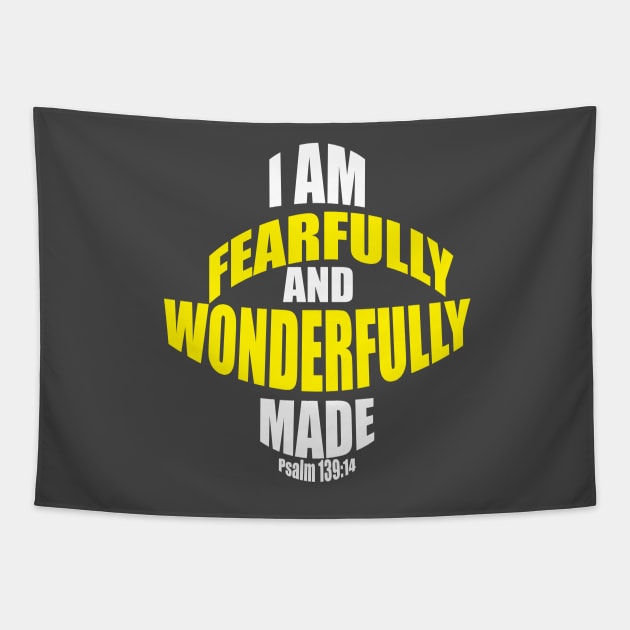 I am Fearfully and wonderfully made Christian T-shirt Tapestry by FHENAKU