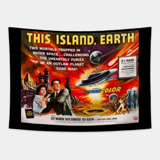 Classic Sci-Fi Movie Lobby Card - This Island Earth Tapestry