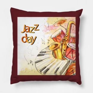 Jazz Day Music instrument Pillow