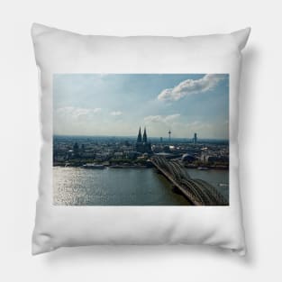 Cologne on the Rhine river with  view of the cathedral Pillow