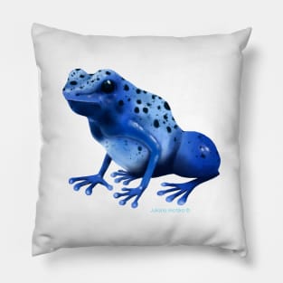 Blue Poison Dart Frog Pillow