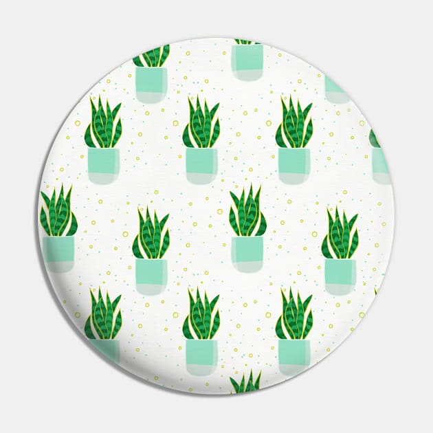 Snake Plant Pattern Pin by tanyadraws