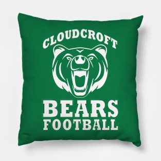 Cloudcroft Bears Football (White) Pillow