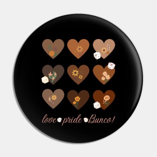 Black Melanin Wildflower Hearts Love Pride Bunco! Pin