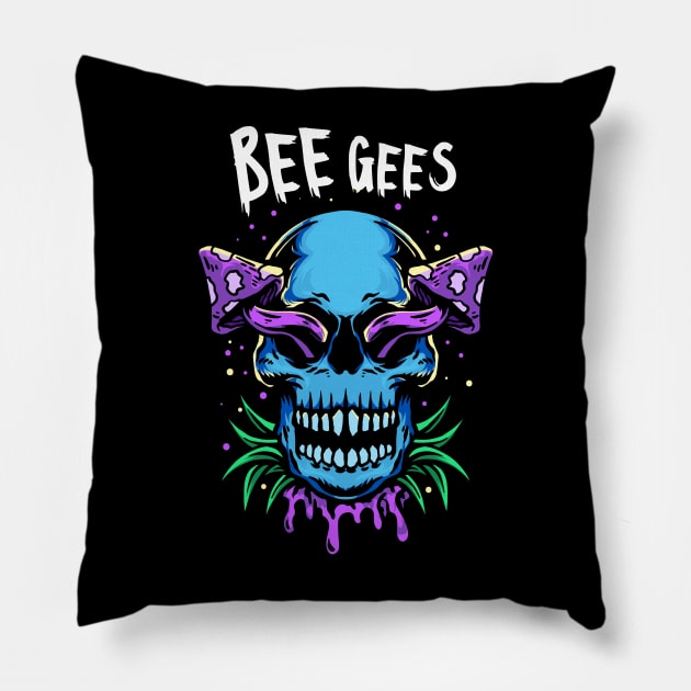 bee gees Pillow by pemudaakhirjaman