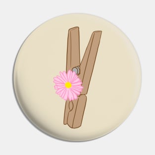 Floral clothespin Pin