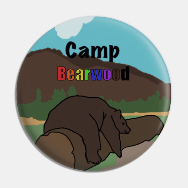 Camp Bearwood Rainbow Pin by ValeksGayArt