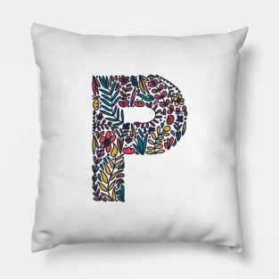 Tropical Letter P Pillow