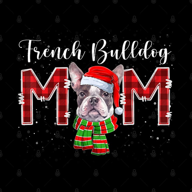 Cute Santa Scarf Dog French Bulldog Mom Christmas Dog Lover by Mitsue Kersting