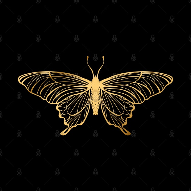 Gold Butterfly by OKUR Creative