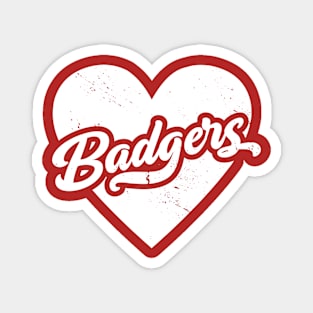 Vintage Badgers School Spirit // High School Football Mascot // Go Badgers Magnet