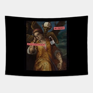 Classical Art Funny Meme Tapestry