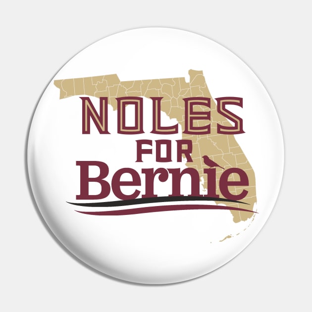 Noles For Bernie (Light) Pin by floridaforbernie