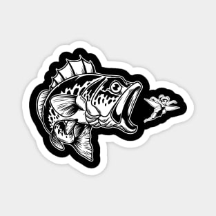 Largemouth Bass Eating Tinkerbell Magnet