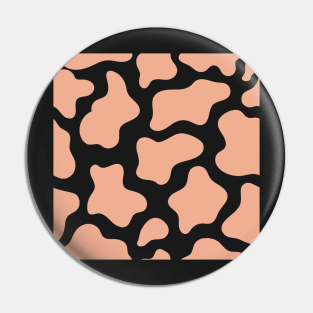 Orange Pastel Cow Print Pin