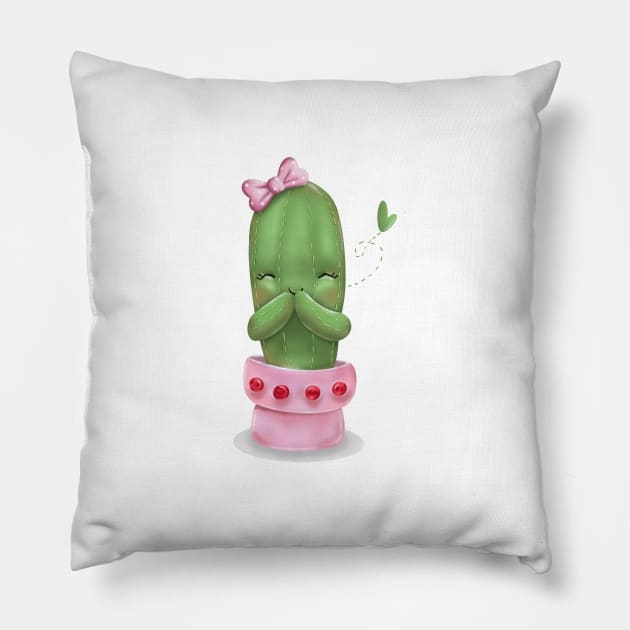 Cute cactus Pillow by FoxTag