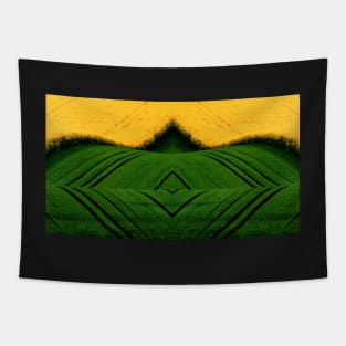 PATTERNS IN GREEN AND YELLOW Tapestry