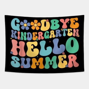 Groovy Goodbye Kindergarten Hello Summer Last Day Of School Tapestry