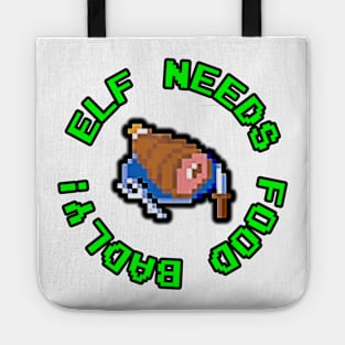 Gauntlet Arcade Game - Elf Needs Food Badly Tote