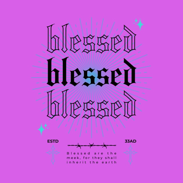 Blessed are the Meek - Light Blue by Inspired Saints