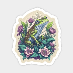 Floral Frog Magnet