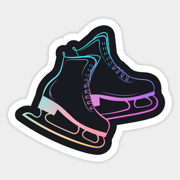 Ice Skates Figure Skating Rainbow