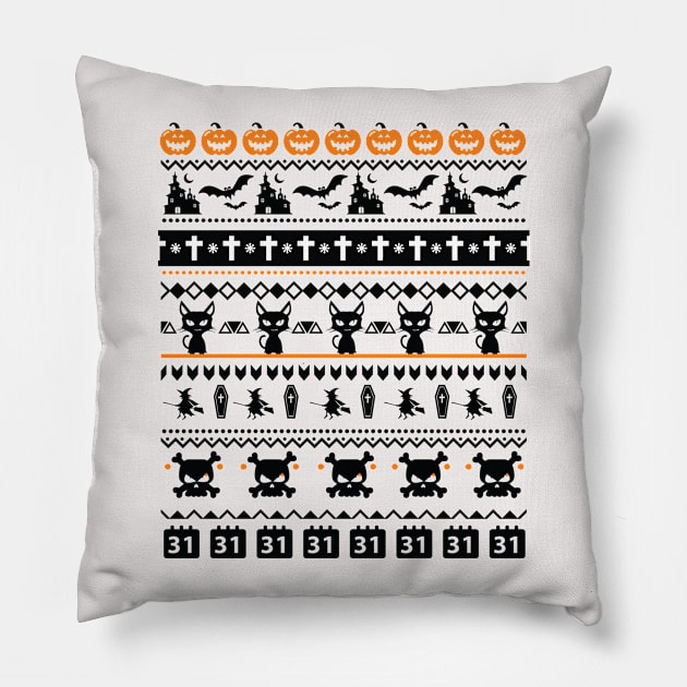 Halloween Sweatshirt - Halloween T Shirts - Halloween Sweater Pillow by mrsmitful