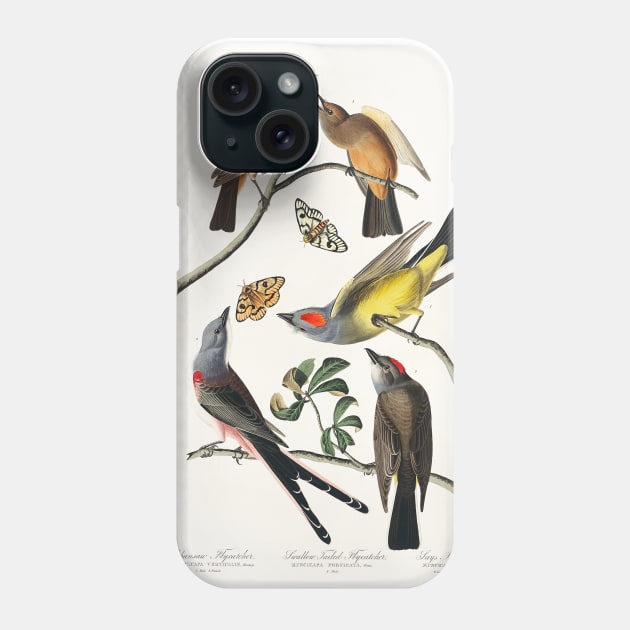 Swallow-Tailed Flycatcher from Birds of America (1827) Phone Case by WAITE-SMITH VINTAGE ART