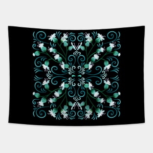 Ligth blue flowers Tapestry