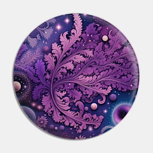 Other Worldly Designs- nebulas, stars, galaxies, planets with feathers Pin