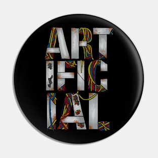 Artifical Metal Words Pin