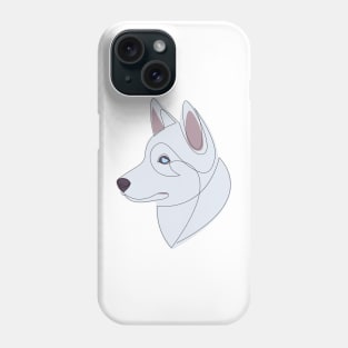 Siberian Husky - White Phone Case