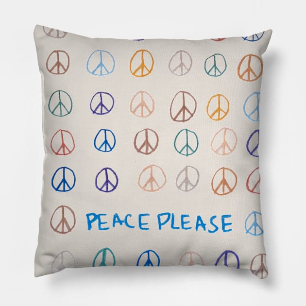 Peace please Pillow by DYDART